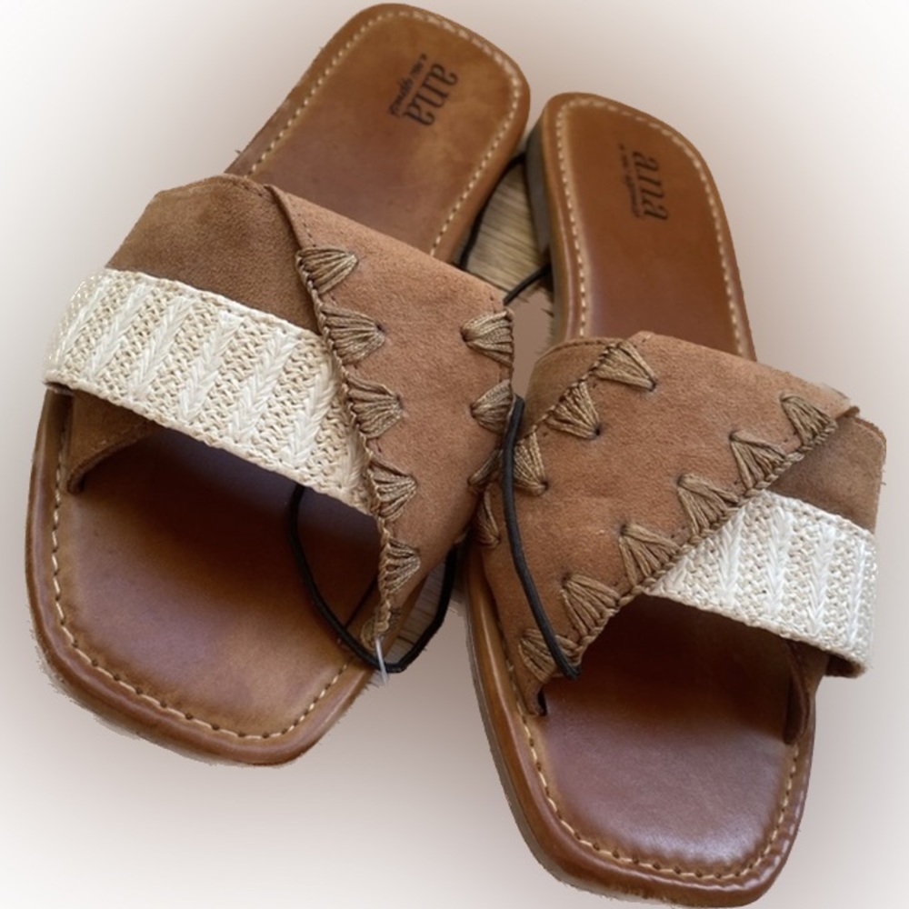 a.n.a. Garth Cognac Sandals